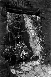 hole in brick building