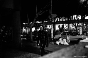 Halloween night on Telegraph Avenue.