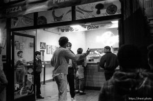Guy almost getting in a fight, yelling on Telegraph Avenue at night.