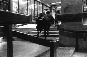 Couple running through 