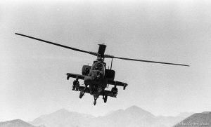 Apache helipcopters at McDonnell Douglas plant.