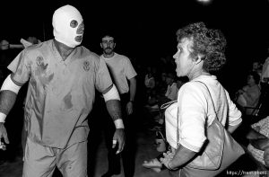 Pro wrestling match.