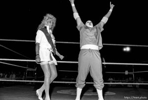 Pro wrestling match.