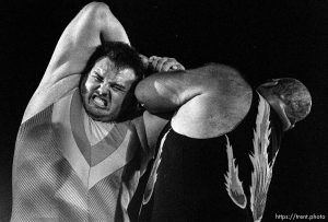 Pro wrestling match.