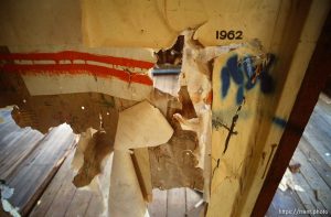 Old decaying wall with 