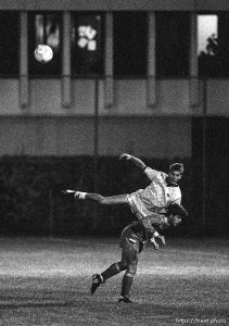 Action at BYU vs Northern Colorado soccer.