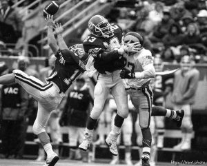 Football action at Utah vs. Colorado State.
