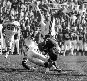 Action at BYU vs Utah football.