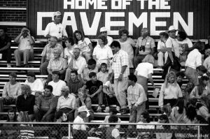 Fans in bleachers under 