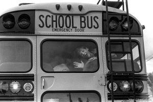 Kids on a school bus