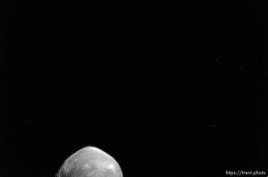 Howard W. Hunter's bald head at LDS General Conference.