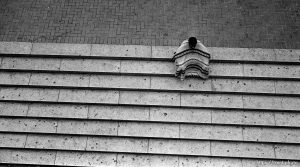 Man sitting on steps