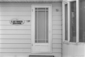 Sign on Aunt Bea's house: 
