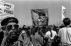 American Indian Movement people at anti-Christopher Columbus protest.