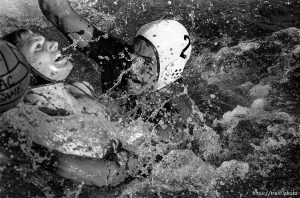 Water polo action at Acalanes vs. Campolindo.
