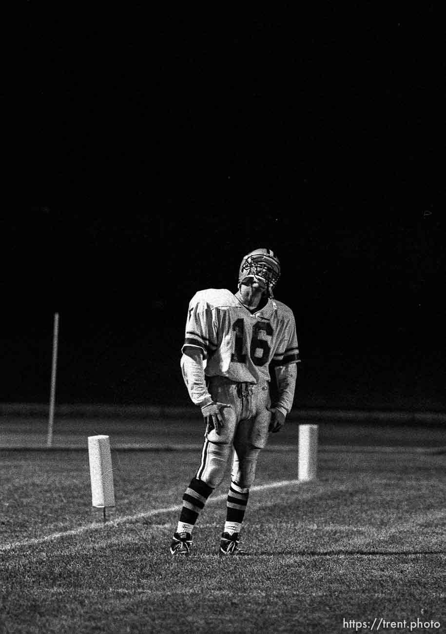 Peter Supino, Miramonte QB, after losing his last game at Miramonte vs. Foothill football