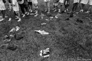 Kids' legs and shoes