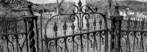 Iron fence in Eureka graveyard