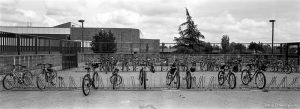 Bike racks at Pine Valley Intermediate School.