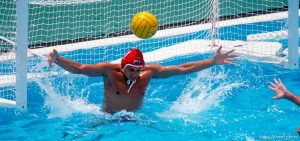 Goalie misses ball at Water Polo at the 1996 Summer Olympic Games
