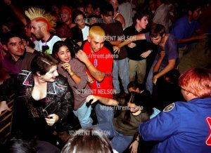 Third of three shots. Aftermath of big girl stage diving. No one caught her at all.