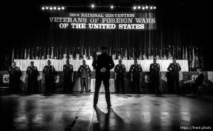 VFW Sergeants-at-arms guarding the altar at the Veterans of Foreign Wars (VFW) Convention.