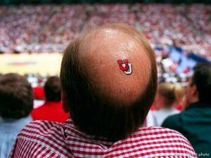 Utah fan Dave Nelson with 