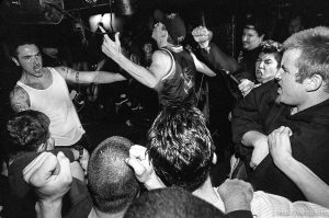 Powerhouse at La Val's Pizza. Sammy singing along.