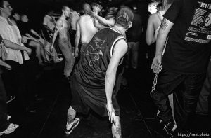 Powerhouse at La Val's Pizza. Sammy in the mosh pit.