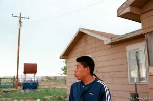 Thomas Jenks whistles for his dog 