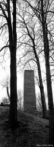 Chimney of crematoria at the Auschwitz Concentration Camp.