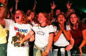 Fans of 'N Sync, a teenage hearthrob group playing at the Utah State Fair.