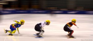 500 meter qualifying rounds, Short Track Olympic Qualifier at the Delta Center Friday night. . 10/26/2001, 6:57:26 PM