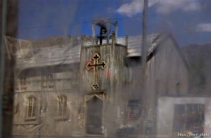 Old-fashioned church, built for the film Maldonado Miracle, shot in Utah's near-ghost of Eureka.
 08.22.2002, 2:08:02 PM