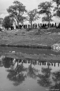 The dedication of the newly constructed Elders Pond, next to the Ute Indian Tribe Senior Citizen Center in Fort Duchesne. The pond will provide a variety of recreational opportunities to benefit tribal elders and will be maintained by the students of Uinta River High School.. 09.18.2002, 11:30:53 AM