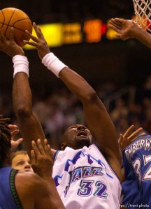 Salt Lake City - Karl Malone. Utah Jazz vs. Minnesota Timberwolves.  11.29.2002, 8:49:39 PM