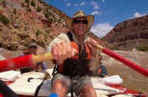 Dee Holladay. A trip down the Yampa and Green Rivers in Dinosaur National Monument commemorated the 50th anniversary of the wilderness advocacy group Living Rivers. Noted environmentalists accompanied the trip, offering up discussions on wilderness issues with passengers from throughout the country.; 06.06.2003, 12:10:49 PM