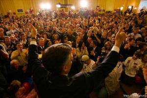 Jon Huntsman Jr., makes his acceptance speech for Utah Governor at Salt Lake City's Hilton Hotel.