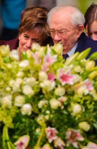 The graveside service for Marjorie Hinckley, wife of LDS President Gordon B. Hinckley, at salt lake city cemetery.
