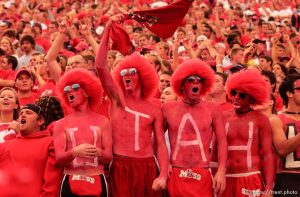 fans. Utah vs. Texas A&M college football Thursday evening at Rice-Eccles Stadium. 9.02.2004