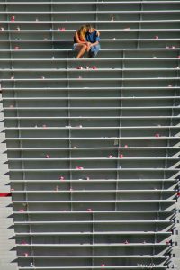 Fans after a Utah football game; 9.25.2004