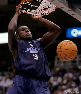 kirk snyder. Utah Jazz NBA basketball. Team scrimmage Saturday night at the Delta Center.
