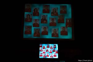 Senior class slideshow (17 seniors) at East Carbon High School. The final class to graduate before the school was closed and students were transfered to the high school in Price, Utah.; 5.25.2005