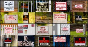 no trespassing private property signs in polygamous Colorado City, Hildale.