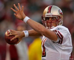 Alex Smith first game. San Francisco 49ers vs Oakland Raiders NFL football.