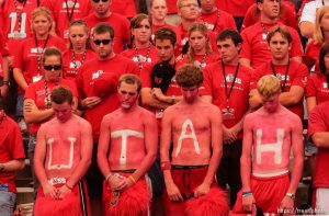 fans. Utah vs. Arizona college football Friday night at Rice-Eccles Stadium.