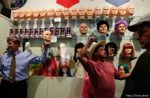 Salt Lake Costume Co., founded in 1889, closed Saturday, and sold its remaining property at an auction Tuesday. Rob Olson was the auctioneer.