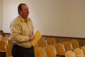 Washington County Sheriff Kirk Smith visits Hildale City Council Meeting. , 3.14.2006 Isaac Wyler.