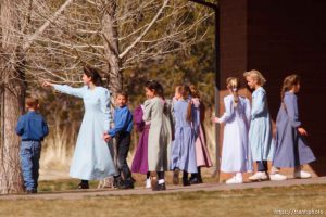 Kids at recess at formerly Phelps Elementary School, now FLDS private school based on former Alta Academy (according to Isaac Wyler), Hildale. polygamy