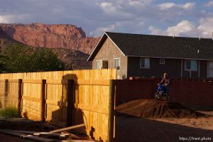 Richard Holm with his children in Colorado City.